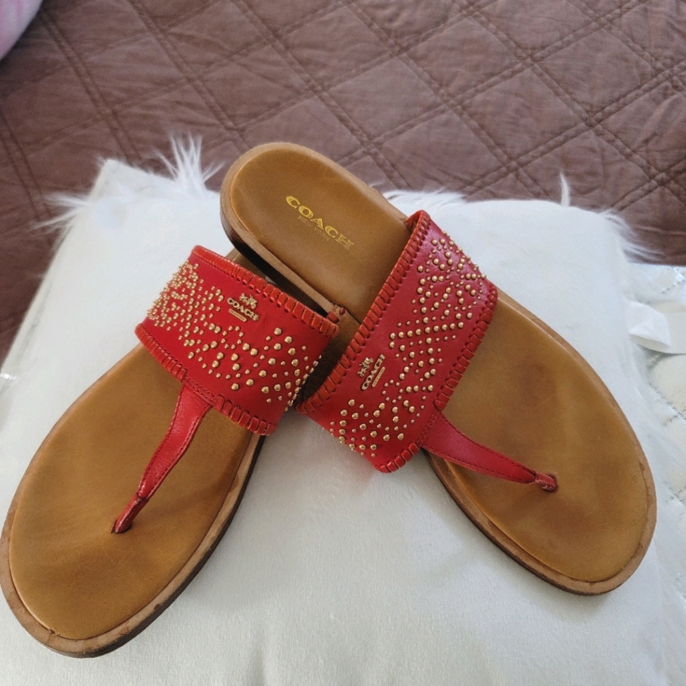 COACH  flat sandals
